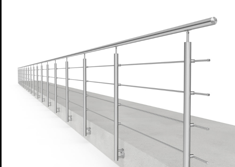 Zábradlí nerez - sloupek s bočním kotvením